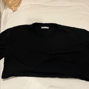 Zara Elegant Black Tee